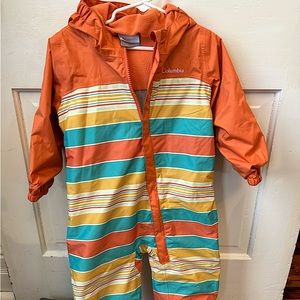 NWOT Columbia Stripe Toddlers Rainsuit